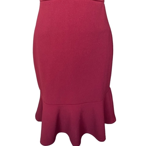 Lulus Tulip Hem Mini Dress M Valentines Day Flapper Wedding Guest Office Classic - Picture 8 of 12